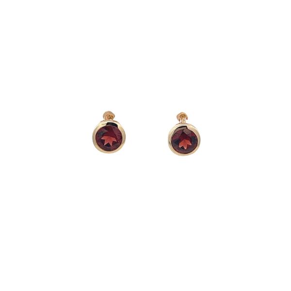 Picture of Round Garnet Earrings