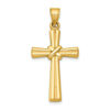 Picture of 14k Hollow Cross Necklace on an 18" chain