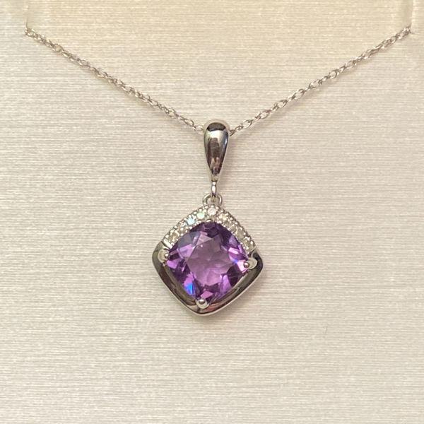 Picture of Amethyst and Diamond Necklace