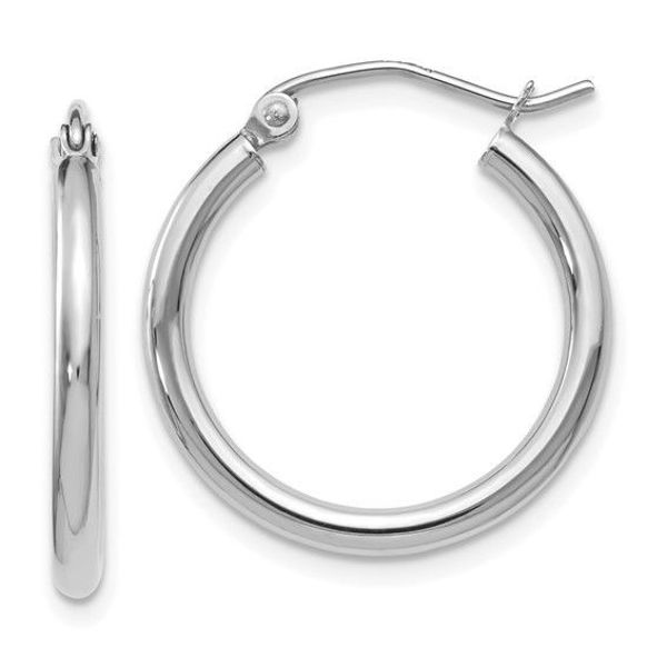 Picture of 14kt White Gold hoop earrings Leslies