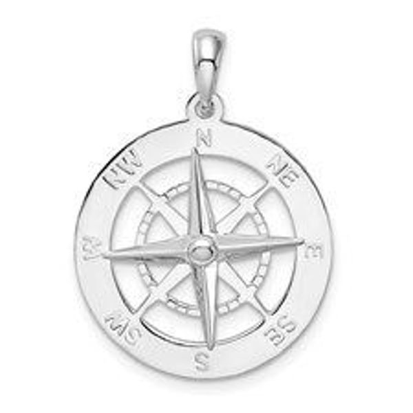 Picture of SS Polished Nautical Compass Pendant