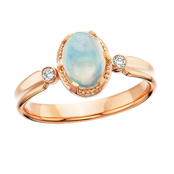 Picture of Ethiopian Opal and Diamond Ring