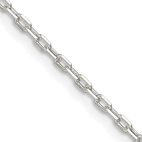 Picture of Sterling Silver 1.65mm Diamond-cut Long Link Cable Chain with 2in ext.