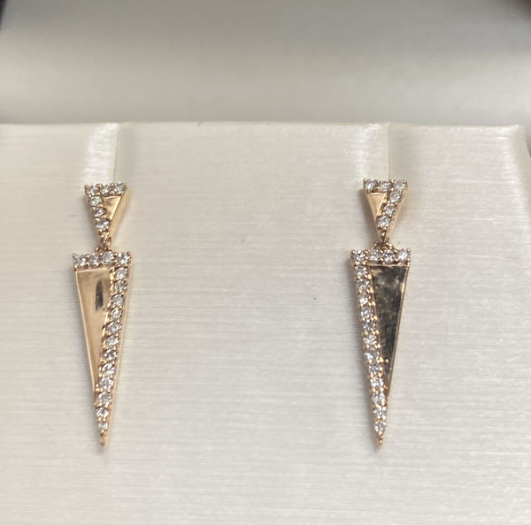 Picture of 10kt RG .23cttw diamond earrings