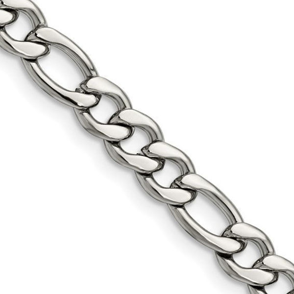 Picture of Stainless Steel 6.75mm 20in Figaro Chain