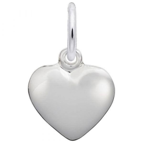 Picture of PUFFED HEART STERLING CHARM