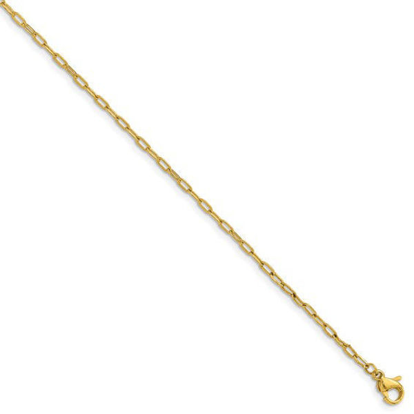 Picture of Chisel Stainless Steel Polished Yellow IP-platead Enlongated Open Link 20 inch Chain Necklace