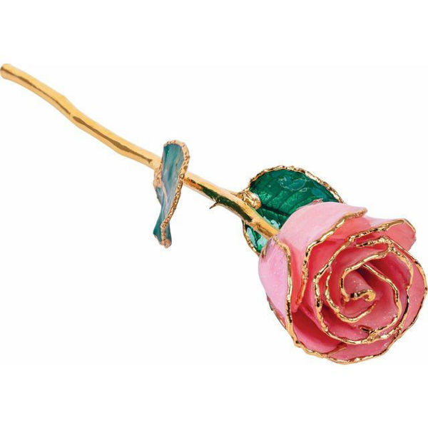 Picture of Pink Sparkle Rose With Gold Trim