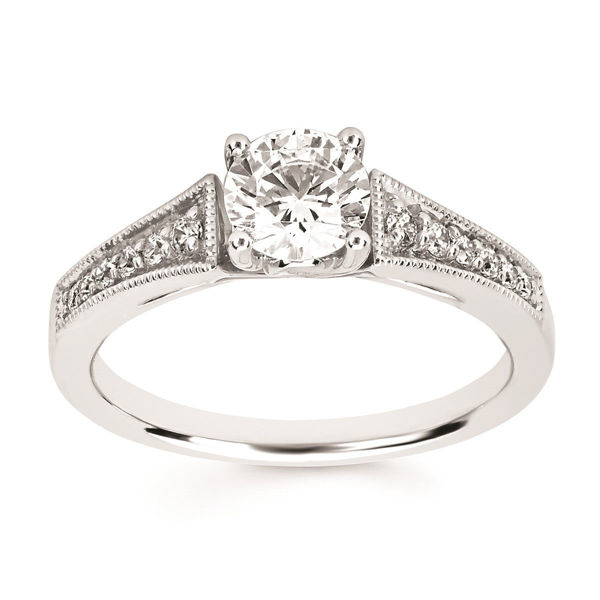 Picture of CZ 14KY Ladies Bridal o.14cttw (b) SI, 2 rd .005ct, 2 rd 0.01ct