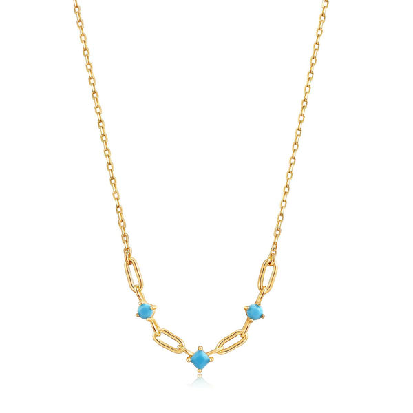 Picture of Turquoise Gold Link Necklace
