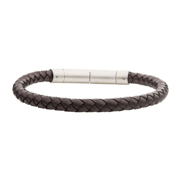 Picture of 6mm Brown Genuine Leather Bracelet