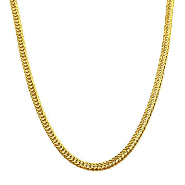 Picture of 6mm 18K Gold Plated Foxtail Chain Necklace