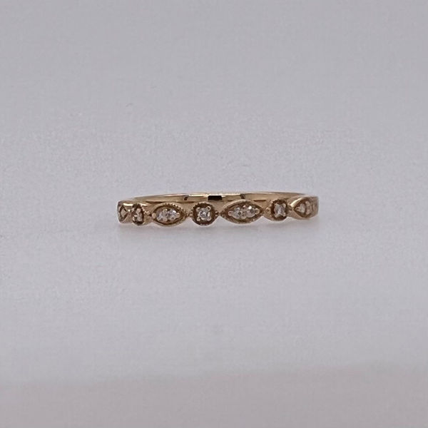 Picture of Teardrop and Round Diamond Stackable Ring