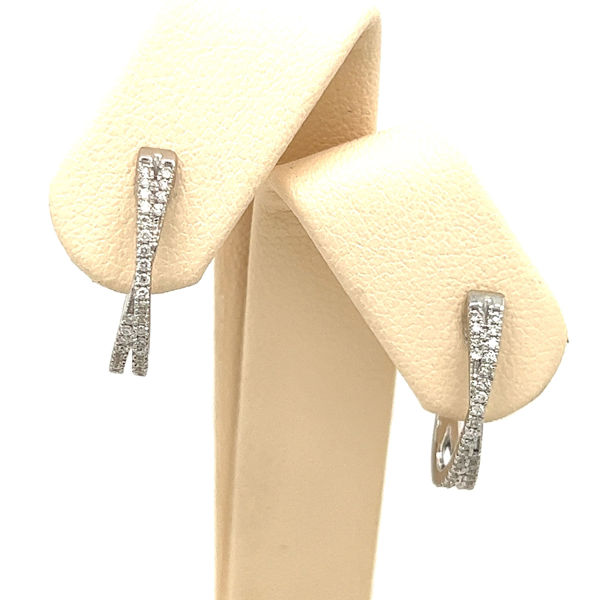 Picture of Diamond Hoop Earrings with a Twist