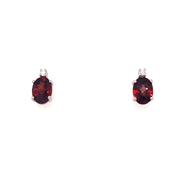 Picture of Garnet and Diamond Earrings
