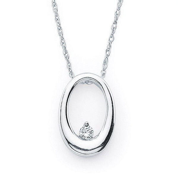 Picture of Oval with Diamond Necklace
