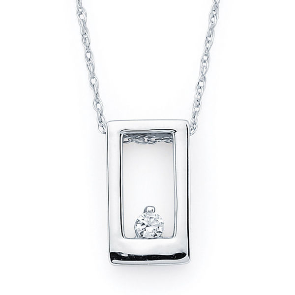 Picture of Rectangle with Diamond Pendant