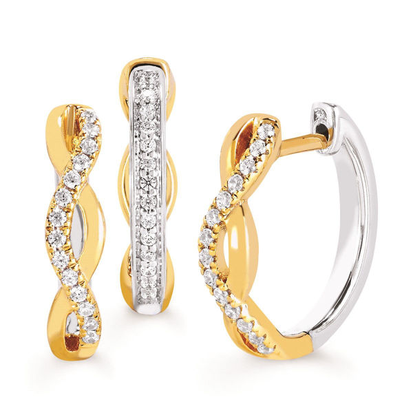 Picture of Diamond Reversible Twist Earrings