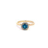 Picture of London Blue Topaz in Halo Ring