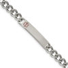 Picture of Stainless W/Red Enamel 8in Medical ID Bracelet