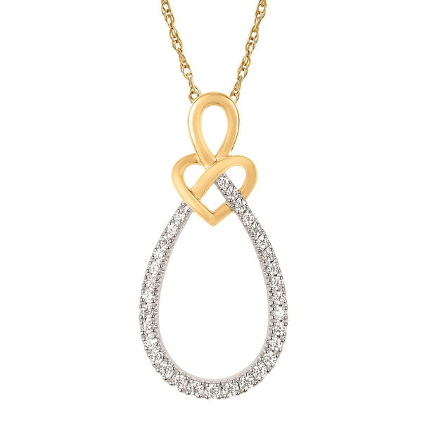 Picture of Diamond Heart Knot Necklace