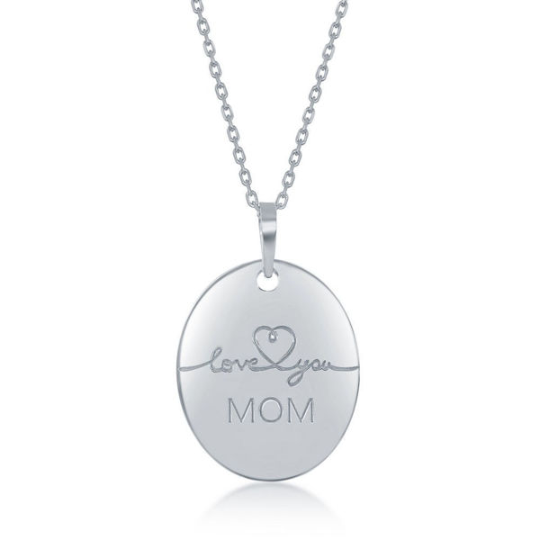 Picture of "Love You Mom" Oval Necklace