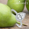 Picture of Lab Grown Pear Cut Diamond Halo Engagement Ring
