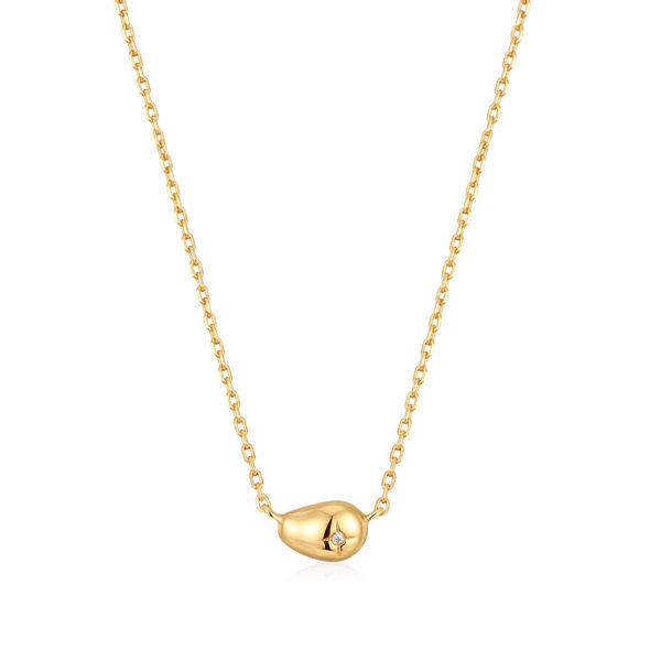 Picture of Gold Pebble Sparkle Necklace