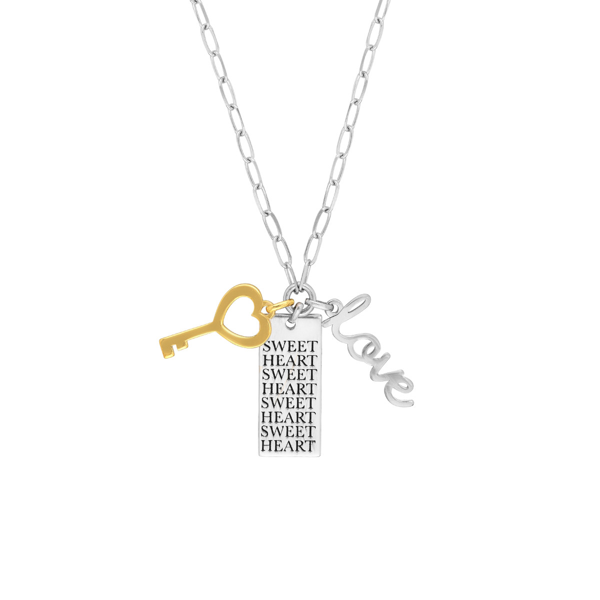 Picture of Sweetheart Paper Clip Chain Charm Necklace