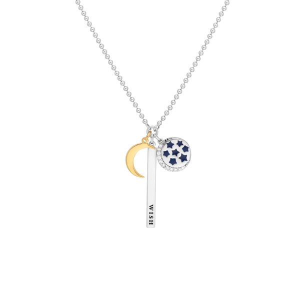 Picture of Wish Bar Celestial Mixed Charm Necklace