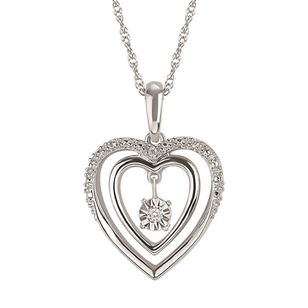 Picture of Shimmering Diamonds® Heart Drop Pendant