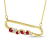 Picture of Ruby and Diamond Paperclip Necklace