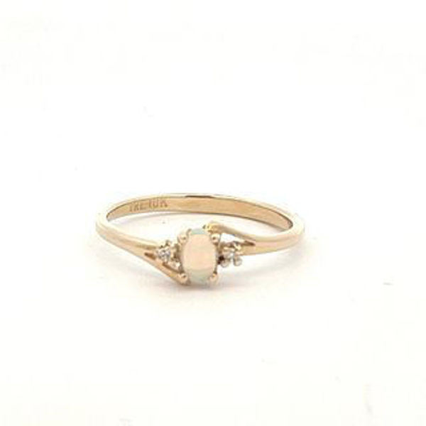 Picture of Dainty Opal and Diamond Ring