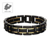 Picture of Black Carbon Fiber with Gold IP Link Bracelet