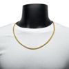 Picture of 5mm 18K High Polished Finish Gold IP Stainless Steel Spiga Chain Necklace