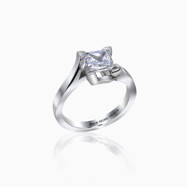 Picture of Princess Cut Solitaire Engagement Ring