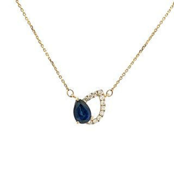 Picture of 14KY Precious Pear Diamond Shadow Necklace