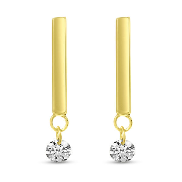 Picture of Drilled Diamond Earrings