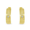 Picture of Single Diamond Star Brushed Gold Huggie Earrings